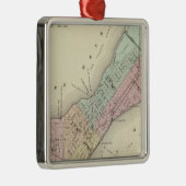 Kaart van Madison, Wisconsin Metalen Ornament (Rechts)