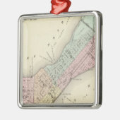 Kaart van Madison, Wisconsin Metalen Ornament (Links)