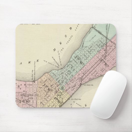 Kaart van Madison, Wisconsin Muismat (Met muis)