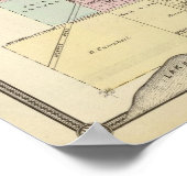 Kaart van Madison, Wisconsin Poster (Hoek)