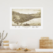 Kaart van Madison, Wisconsin uit 1885 Poster (Keuken)