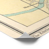 kaart van Madras India (1909) Poster (Hoek)