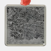 Kaart van Madrid Metalen Ornament (Voorkant)