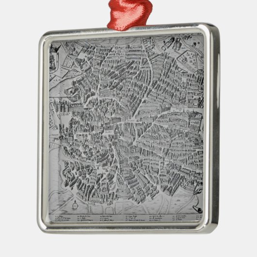 Kaart van Madrid Metalen Ornament (Links)