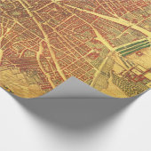 kaart van Madrid Spanje (1656) Cadeaupapier (Hoek)