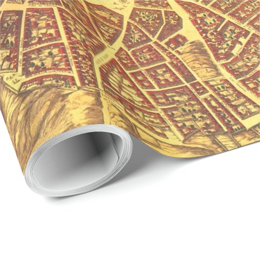  kaart van Madrid Spanje (1656) Cadeaupapier (Rol Hoek)