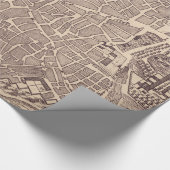 kaart van Madrid Spanje (1702) Cadeaupapier (Hoek)