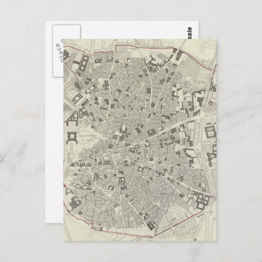  kaart van Madrid Spanje (1831) (Voorkant / Achterkant)