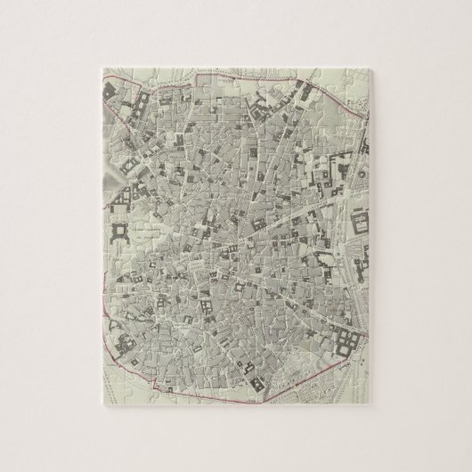  kaart van Madrid Spanje (1831) Legpuzzel (Verticaal)