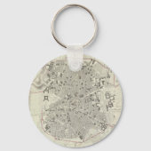  kaart van Madrid Spanje (1831) Sleutelhanger (Voorkant)