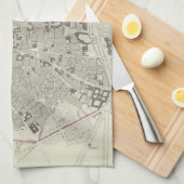  kaart van Madrid Spanje (1831) Theedoek (Quarter Fold)