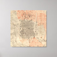  kaart van Madrid Spanje (1861)