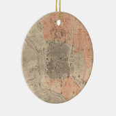  kaart van Madrid Spanje (1861) Keramisch Ornament (Rechts)