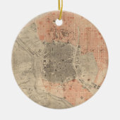  kaart van Madrid Spanje (1861) Keramisch Ornament (Voorkant)