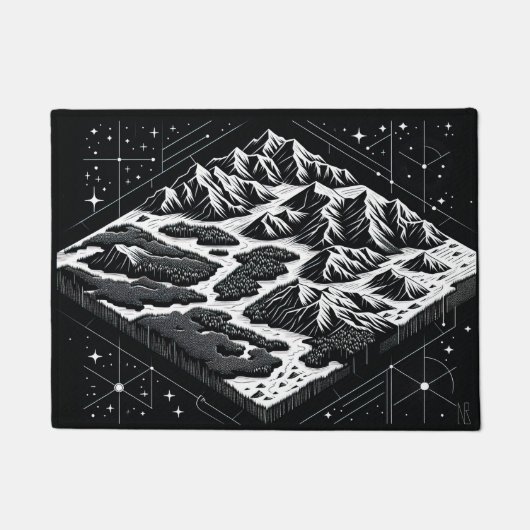 Kaart van Magic Mountain Deurmat (Voorkant)