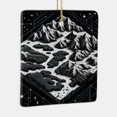 Kaart van Magic Mountain Keramisch Ornament (Rechts)