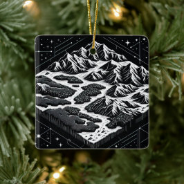 Kaart van Magic Mountain Keramisch Ornament