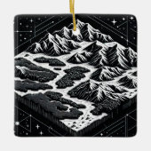 Kaart van Magic Mountain Keramisch Ornament (Voorkant)