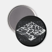 Kaart van Magic Mountain Magneet (Voorkant / Achterkant)