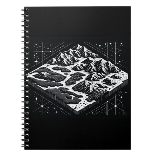 Kaart van Magic Mountain Notitieboek (Voorkant)