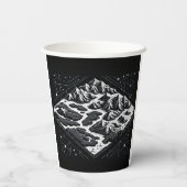 Kaart van Magic Mountain Papieren Bekers (Achterkant)