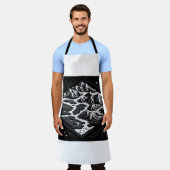 Kaart van Magic Mountain Schort (Gedragen)