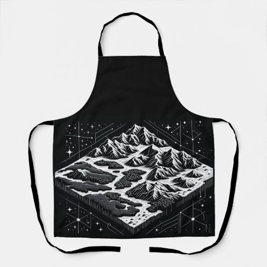 Kaart van Magic Mountain Schort (Voorkant)