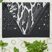 Kaart van Magic Mountain Theedoek (Gevouwen)