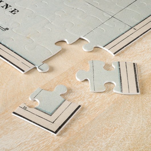  kaart van Maine (1893) Legpuzzel (Zijkant)