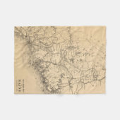  kaart van Maine (1894) Fleece Deken (Voorkant (Horizontaal))