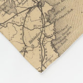  kaart van Maine (1894) Fleece Deken (Hoek)