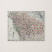  kaart van Maine (1894) Legpuzzel (Horizontaal)