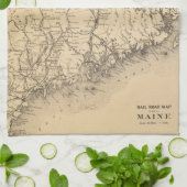  kaart van Maine (1894) Theedoek (Gevouwen)