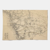  kaart van Maine (1894) Theedoek (Horizontaal)