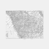 kaart van Maine (1911) Fleece Deken (Voorkant (Horizontaal))