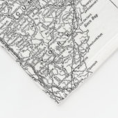 kaart van Maine (1911) Fleece Deken (Hoek)