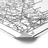 kaart van Maine (1911) Poster (Hoek)