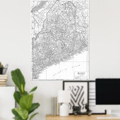 kaart van Maine (1911) Poster (Thuiskantoor)