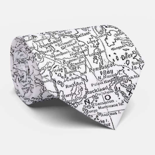  kaart van Maine (1911) Stropdas (Opgerold)