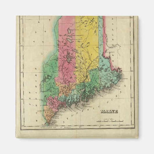 kaart van Maine Magneet (Voorkant)