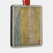 Kaart van Maine Metalen Ornament (Rechts)