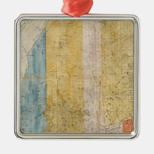 Kaart van Maine Metalen Ornament (Voorkant)