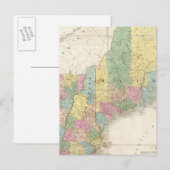 Kaart van Maine, New Hampshire, Vermont (Voorkant / Achterkant)