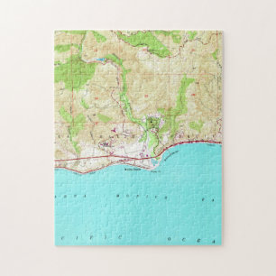 kaart van Malibu California (1950) Legpuzzel
