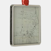 Kaart van Manasquan, New Jersey Metalen Ornament (Rechts)