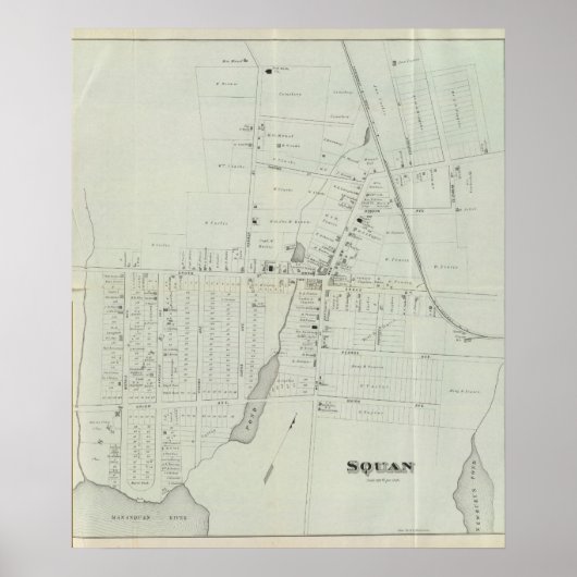 Kaart van Manasquan, New Jersey Poster (Voorkant)