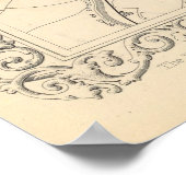  kaart van Manchester England (1851) Poster (Hoek)