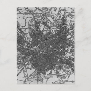 kaart van Manchester England (1911)