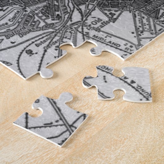 kaart van Manchester England (1911) Legpuzzel (Zijkant)