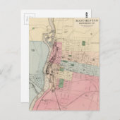  kaart van Manchester New Hampshire (1877) (Voorkant / Achterkant)